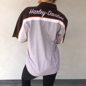 vintage Harley Davidson button down